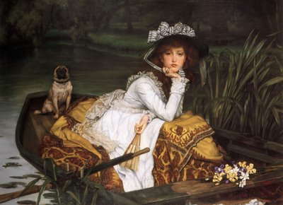 Junge Dame in einem Boot von James Jacques Joseph Tissot